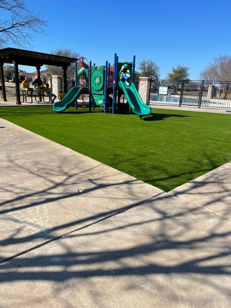 Wide Angle of Signature Series Playground Turf in Plano