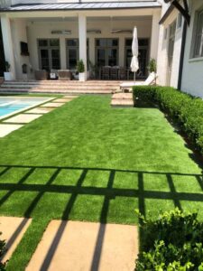 Luxury Elite Artificial Grass installed poolside in Highland Park, TX