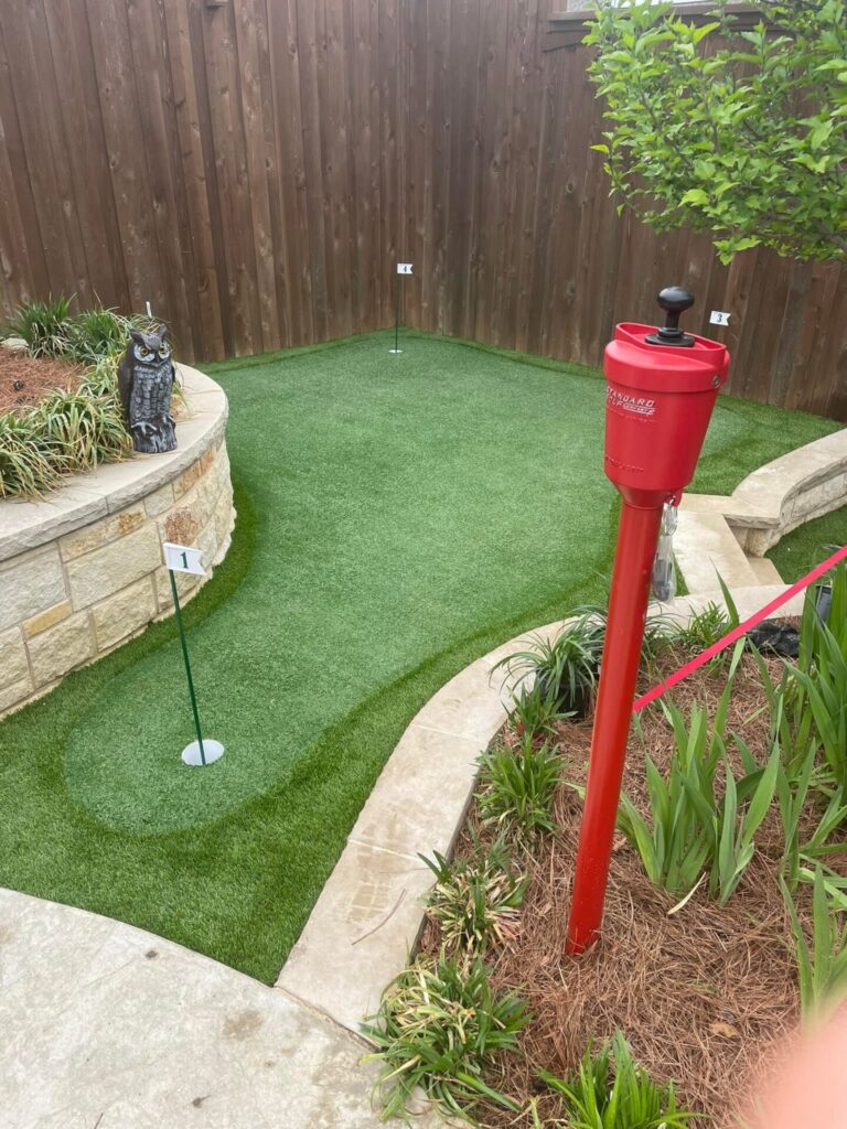 Putting Green and Ball Washer installed in McKinney TX